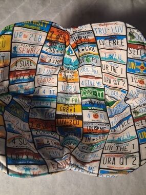 Set Of 4 Bowl Cozy License Plate Material